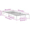 vidaXL Floor Bed Frame with Storage Brown 100 x 220 cm Wood