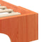 vidaXL Floor Bed Frame with Storage Brown 140 x 220 cm Solid pine wood