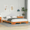 vidaXL Floor Bed Frame with Storage Brown 140 x 220 cm Solid pine wood