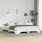vidaXL Floor Bed Frame with Storage White 160 x 220 cm Solid pine wood