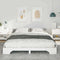 vidaXL Floor Bed Frame with Storage White 160 x 220 cm Solid pine wood