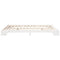 vidaXL Floor Bed Frame with Storage White 160 x 220 cm Solid pine wood