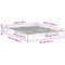 vidaXL Floor Bed Frame with Storage White 160 x 220 cm Solid pine wood