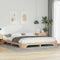 vidaXL Floor Bed Frame with Storage Brown 200 x 220 cm Solid pine wood
