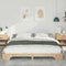 vidaXL Floor Bed Frame with Storage Brown 200 x 220 cm Solid pine wood