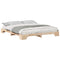 vidaXL Floor Bed Frame with Storage Brown 200 x 220 cm Solid pine wood