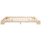 vidaXL Floor Bed Frame with Storage Brown 200 x 220 cm Solid pine wood