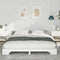 vidaXL Floor Bed Frame with Storage White 200 x 220 cm Solid pine wood