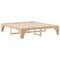 vidaXL Floor Bed Frame with Storage Brown 200 x 200 cm Solid pine wood
