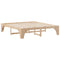 vidaXL Floor Bed Frame with Storage Brown 200 x 200 cm Solid pine wood