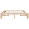 vidaXL Floor Bed Frame with Storage Brown 200 x 200 cm Solid pine wood