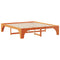 vidaXL Floor Bed Frame with Storage Brown 180 x 200 cm Solid pine wood