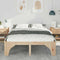 vidaXL Floor Bed Frame with Storage Brown 150 x 200 cm Solid pine wood