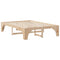 vidaXL Floor Bed Frame with Storage Brown 150 x 200 cm Solid pine wood