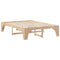 vidaXL Floor Bed Frame with Storage Brown 150 x 200 cm Solid pine wood