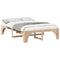 vidaXL Floor Bed Frame with Storage Brown 150 x 200 cm Solid pine wood