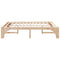 vidaXL Floor Bed Frame with Storage Brown 150 x 200 cm Solid pine wood