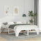 vidaXL Floor Bed Frame with Storage White 150 x 200 cm Solid pine wood