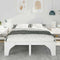vidaXL Floor Bed Frame with Storage White 150 x 200 cm Solid pine wood