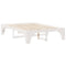 vidaXL Floor Bed Frame with Storage White 150 x 200 cm Solid pine wood