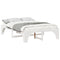 vidaXL Floor Bed Frame with Storage White 150 x 200 cm Solid pine wood