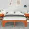 vidaXL Floor Bed Frame with Storage Brown 150 x 200 cm Solid pine wood