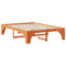 vidaXL Floor Bed Frame with Storage Brown 150 x 200 cm Solid pine wood