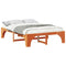vidaXL Floor Bed Frame with Storage Brown 150 x 200 cm Solid pine wood