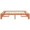 vidaXL Floor Bed Frame with Storage Brown 140 x 200 cm Solid pine wood