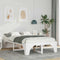 vidaXL Floor Bed Frame with Storage White 120 x 200 cm Solid pine wood
