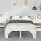 vidaXL Floor Bed Frame with Storage White 120 x 200 cm Solid pine wood