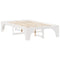 vidaXL Floor Bed Frame with Storage White 120 x 200 cm Solid pine wood