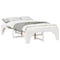 vidaXL Floor Bed Frame with Storage White 120 x 200 cm Solid pine wood