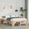 vidaXL Floor Bed Frame with Storage Brown 135 x 190 cm Pine wood