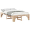 vidaXL Floor Bed Frame with Storage Brown 135 x 190 cm Pine wood