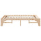 vidaXL Floor Bed Frame with Storage Brown 135 x 190 cm Pine wood