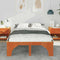 vidaXL Floor Bed Frame with Storage Brown 120 x 190 cm Solid pine wood