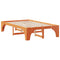 vidaXL Floor Bed Frame with Storage Brown 120 x 190 cm Solid pine wood