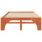 vidaXL Floor Bed Frame with Storage Brown 120 x 190 cm Solid pine wood