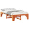 vidaXL Floor Bed Frame with Storage Brown 120 x 190 cm Solid pine wood
