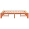 vidaXL Floor Bed Frame with Storage Brown 120 x 190 cm Solid pine wood