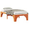 vidaXL Floor Bed Frame with Storage Brown 100 x 200 cm Solid pine wood