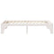 vidaXL Floor Bed Frame with Storage White 80 x 200 cm Solid pine wood