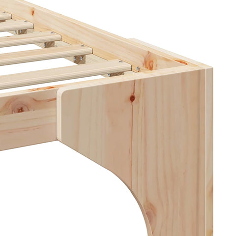 vidaXL Floor Bed Frame with Storage Brown 75 x 190 cm Solid pine wood