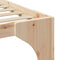 vidaXL Floor Bed Frame with Storage Brown 75 x 190 cm Solid pine wood