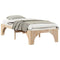 vidaXL Floor Bed Frame with Storage Brown 75 x 190 cm Solid pine wood