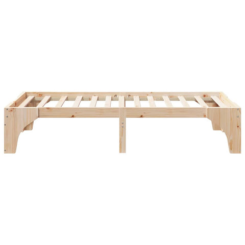 vidaXL Floor Bed Frame with Storage Brown 75 x 190 cm Solid pine wood
