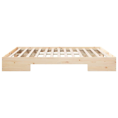 vidaXL Floor Bed Frame with Storage Brown 200 x 200 cm Solid pine wood