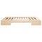 vidaXL Floor Bed Frame with Storage Brown 180 x 200 cm Solid pine wood
