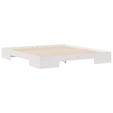 vidaXL Floor Bed Frame White 180 x 200 cm Solid pine wood